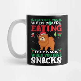 Christmas Dog Eating Snacks Mug